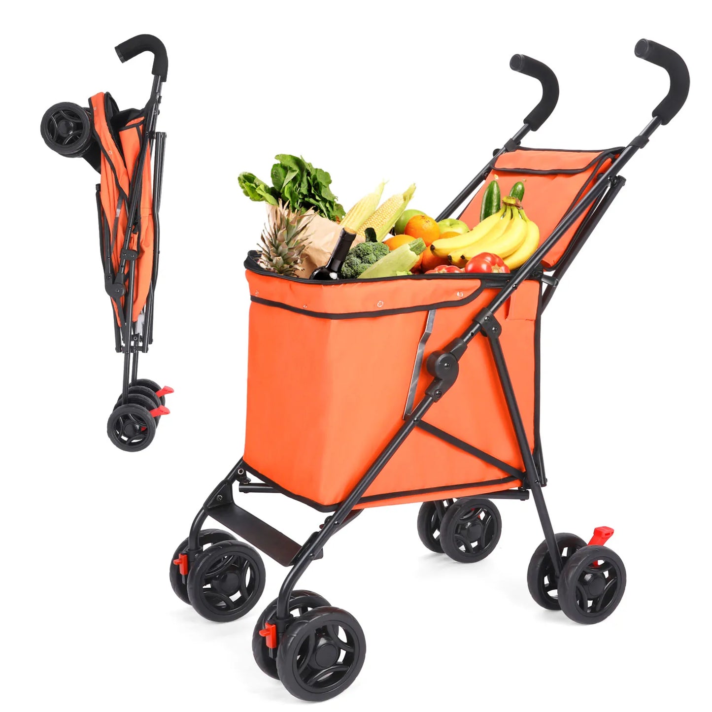 Multifunctional Cart Folding Portable  Durable Lightweight Market Purchase Bag Trolley,Pet Stroller,For Picnic