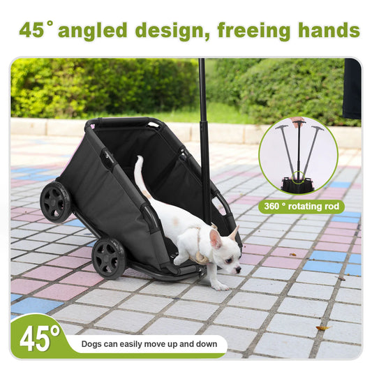 4 Wheels lightweight Folding Dog Teddy Stroller Dog Cat Pet Stroller for Travelling Shopping Walking Playing for Small Dogs Cats