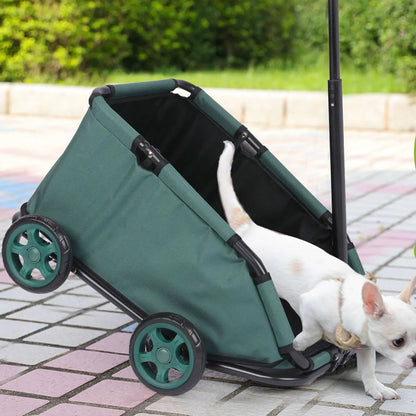 4 Wheels lightweight Folding Dog Teddy Stroller Dog Cat Pet Stroller for Travelling Shopping Walking Playing for Small Dogs Cats