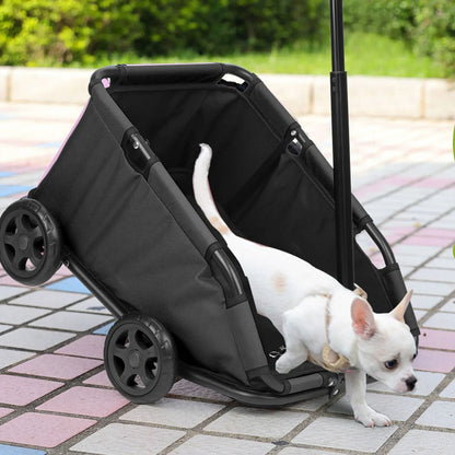 4 Wheels lightweight Folding Dog Teddy Stroller Dog Cat Pet Stroller for Travelling Shopping Walking Playing for Small Dogs Cats