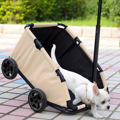 4 Wheels lightweight Folding Dog Teddy Stroller Dog Cat Pet Stroller for Travelling Shopping Walking Playing for Small Dogs Cats