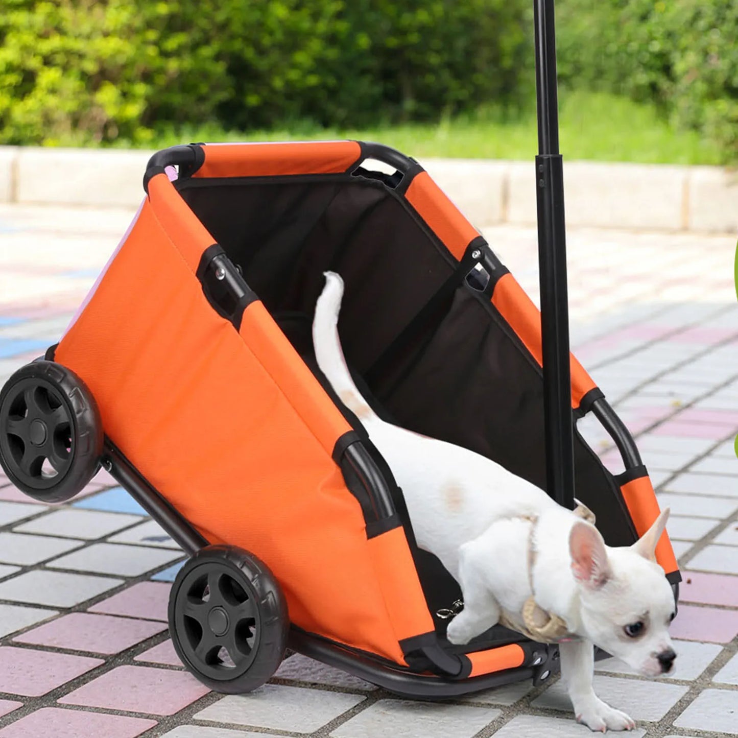 4 Wheels lightweight Folding Dog Teddy Stroller Dog Cat Pet Stroller for Travelling Shopping Walking Playing for Small Dogs Cats