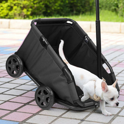 4 Wheels lightweight Folding Dog Teddy Stroller Dog Cat Pet Stroller for Travelling Shopping Walking Playing for Small Dogs Cats