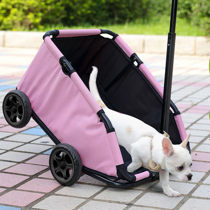 4 Wheels lightweight Folding Dog Teddy Stroller Dog Cat Pet Stroller for Travelling Shopping Walking Playing for Small Dogs Cats