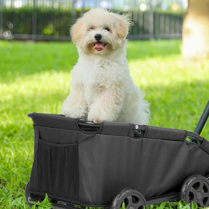 4 Wheels lightweight Folding Dog Teddy Stroller Dog Cat Pet Stroller for Travelling Shopping Walking Playing for Small Dogs Cats