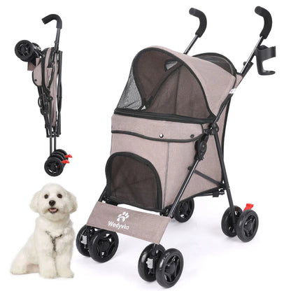 Pet Stroller Lightweight Folding Small and Medium-sized Outdoor Puppy Stroller Cat Dog Travel Breathable dogs accessories