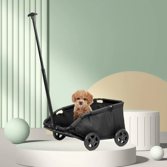 4 Wheels lightweight Folding Dog Teddy Stroller Dog Cat Pet Stroller for Travelling Shopping Walking Playing for Small Dogs Cats