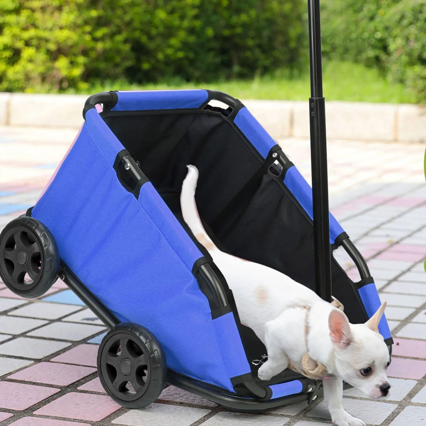4 Wheels lightweight Folding Dog Teddy Stroller Dog Cat Pet Stroller for Travelling Shopping Walking Playing for Small Dogs Cats